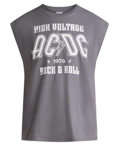 Camiseta sin mangas AC/DC para hombre y grande con gráficos musculares - Imagen 1 de 6