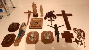 Konvolut Heilig Kruzifix Rosenkranz Jesus Maria Ikone gemischt laut Bildern - Bild 1 von 7