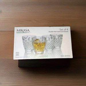 Mikasa Double Old Fashioned Gläser 4er Set feine Kristalle 9,4 Unzen 267 ml Lebensdauer - Bild 1 von 3