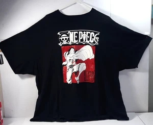 Gebrauchtes T-Shirt One Piece Luffy Anime Charakterdruck Erwachsene Größe 3X schwarz - Bild 1 von 6