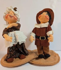 Annalee Pilgrim Junge & Mädchen 1985 Puppen 2er Set 7 cm groß - Bild 1 von 10