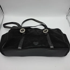 Schultertasche Brighton schwarz Wildleder groß D261175 - Bild 1 von 22