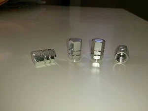 NEW 4pcs JDM Chrome Aluminum Wheel Rim Tire Valve Stem Caps Dust Cover Ford GMC - Picture 1 of 5