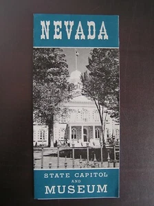 Nevada State Capitol & Museum brochure vintage anni 50 - Foto 1 di 3