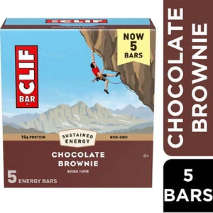 CLIF BAR Chocolate Brownie Flavor Energy Bars, Plant Based Protein Bars, 5 Ct - Picture 1 of 10