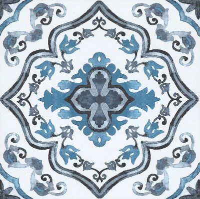 FP3932 Marrakesh Peel & Stick Floor Tiles Blue - Image 1 of 4