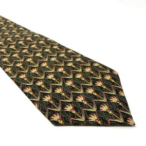 Metropolitan Museum Of Art Tie Necktie Men Green Multi Color Geometric 59” X 4” - Picture 1 of 6