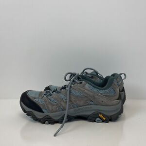 Merrell Moab 3 Hiking Shoes Suede Grey Blue Womens Size 7.5