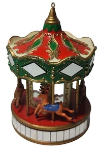 Figura de colección Noma espejo carrusel adorno caballos Merry Go Round 4,5 en 1991 - Imagen 1 de 9