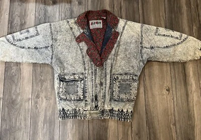 Abrigo Chaqueta Vintage East West By The Panda Group Inc. Denim Manga Larga Cremallera Completa Foto 1 de 4