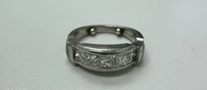 1ctw natürlicher Diamantring | Platin | 6,8 gm | Ringgröße 4 - Bild 1 von 7