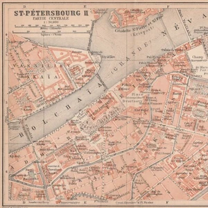 MAPA ORIGINAL DE SAN PETERSBURGO RUSIA 1902 Санкт-Петербург Россия - Imagen 1 de 10