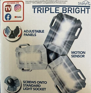 LED Panel Einfach Fassung Lampen Drei 72 LED Bewegung Sensor Winkel Verstellbar - Bild 1 von 4