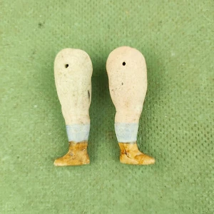 Antigua casa de muñecas de porcelana patas de muñeca, fijación de alambre, 2,26" / 57 mm, Alemania - Imagen 1 de 5