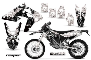 Graphics Kit MX Decal Sticker Wrap + # Plates For BMW G450X 2010-2011 REAPER WHT - Bild 1 von 1