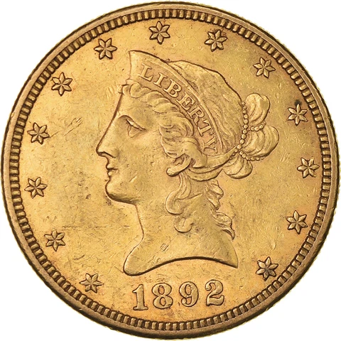 [#184821] Coin, United States, Coronet Head, $10, Eagle, 1892, U.S. Mint, San Fr Cover