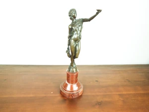 19. Jh. Hans von Glumer deutsche Bronze Dionysos Skulptur W & P Gladenbeck montiert - Bild 1 von 12