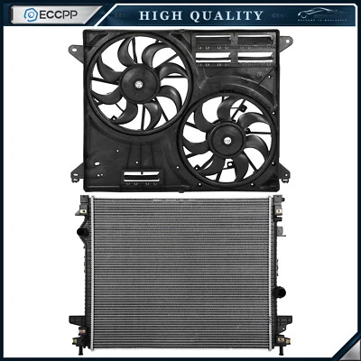 Electric Engine Radiator Cooling Fan Kit For 2015 2016 2017 2018-2021 Ford Edge - Image 1 of 4