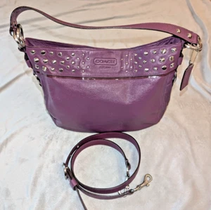 Coach Hobo Bag Zoe lila Leder mit Nietenakzenten - Bild 1 von 24
