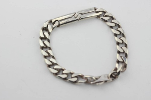 GUCCI Bracciale Catena Nodo Infinito 6 7" Autentico con Sacchetto m1139 4 Argento 925