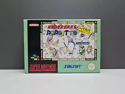 HEBEREKES POPOITTO - SUPER NINTENDO - SNES PAL EUR CIB OVP - BOXED - SUNFADE! - Bild 1 von 4