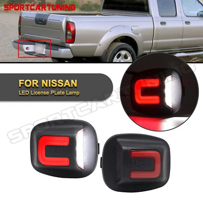 White & Red LED License Plate Lights Lamp For 98-04 Nissan Frontier 94-04 Xterra - Image 1 of 4