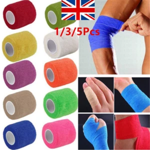 Self-Adherent Cohesive Bandage Wrist Ankle First Aid Sports Medical Tape Wrap` - Picture 1 of 29