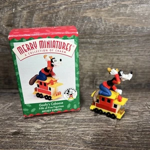 Disney Hallmark Merry Miniatures 1998 GOOFY'S CABOOSE Mickey Express Mickey & CO - Picture 1 of 14