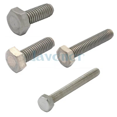 LOTE 10 1/4"-20 3/8"-16 ANSI/ASME 15-70mm GR2 Ti Titanio Tornillos Hexagonales Foto 1 de 4