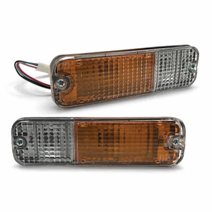 Universal Nissan Style Angled Bull Bar Indicator Blinker / Park Lights PAIR L+R - Picture 1 of 6