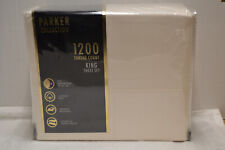 PARKER COLLECTION 4 PIECE KING SIZE SHEET SET COLOR IVORY 1200 THREAD COUNT NEW 