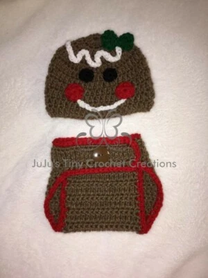 Bebé Pan de Jengibre Hombre Pan de Jengibre Mujer Conjunto Foto utilería Halloween Navidad Foto 1 de 4