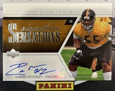 2007 Upper Deck Signature Sensations LaMarr Woodley SS-LW ROOKIE AUTO Steelers