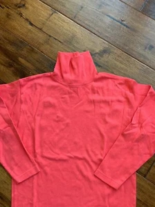 NEU! DAMEN-ROLLKRAGENOBERTEIL MEDIUM HELLKORALLE BAUMWOLLE - Bild 1 von 6