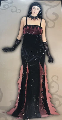 Adult Victorian Vampire Dress Velvet and Lace Costume - Image 1 of 4