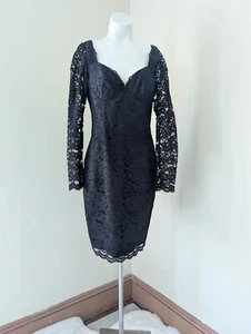 Vintage Whimsygoth Lace Dress 8 Lace Witchy Grunge Revenge Moda International VS - Picture 1 of 23