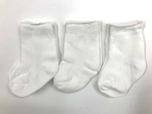 Newborn Baby Boy Girl Plain White Soft Socks Infant 0-3 months 11 colours - Imagen 1 de 9