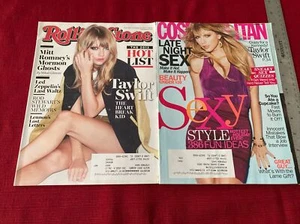 (2) 2012 Rolling Stone & Cosmopolitan Magazine Taylor Swift Cover Lot - Foto 1 di 2