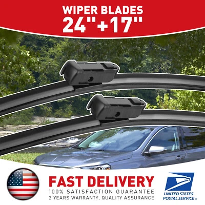 Fit For Chevrolet Equinox 2017-2010 24"+17" Premium Beam Wiper Blades (Set of 2) - Image 1 of 4