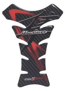 PROTECTOR ALMOHADILLA TANQUE MOTO GRÁFICO KANJI NEGRO Y ROJO SUZUKI HAYABUSA - Imagen 1 de 2