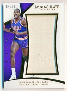 2014-15 Immaculate Walter Davis Standard Materials Jumbo Jersey #IS-WD (54/75)