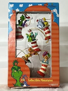 Jim Henson 1997 Miniature Xmas Ornaments 5 The wonderful World Of Dr Seuss Rare - Picture 1 of 8