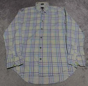 Acorn by Bob Goldfeder Shirt Mens Medium Multicolor Plaid Button Up Long Sleeve - Picture 1 of 11