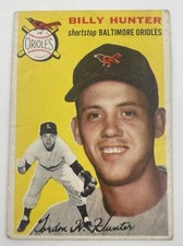 1954 Topps Baltimore Orioles Baseball Card #48 Billy Hunter