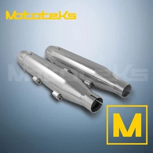 HARLEY SPORTSTER SLIP ON MUFFLER 3" EXHAUST CHROME 2014 ABOVE - Foto 1 di 6