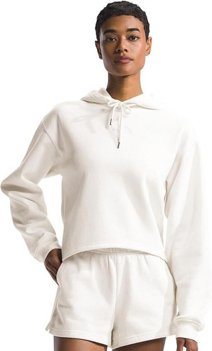 OFF WHITE The North Face Felpa Donna Cropped con Cappuccio Evoluzione Pullover Alto Basso Off White XL