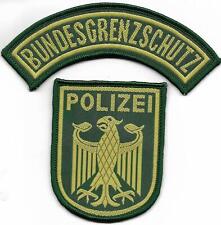 BGS Polizei 2-teilig 80er Abzeichen Patch BUNDESGRENZSCHUTZ BUNDESPOLIZEI GSG-9