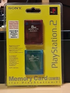 Memoria Original SONY Memory Card 8 MB PS2 per playstation2 Set 2 UNIDADES83 - Foto 1 di 3