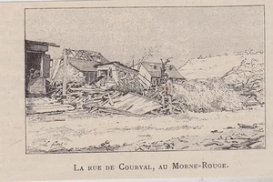 1891  --  MARTINIQUE  LA RUE COURVAL DETRUITE AU MORNE ROUGE   3E821 - Imagen 1 de 1