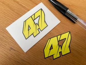 Axel Bassani Rennnummer 47 - (sehr kleines Paar) - UK VERKÄUFER - Bild 1 von 1